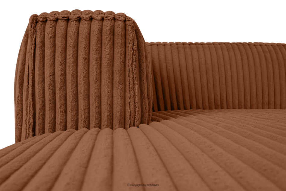 FEROX Duży rudy narożnik w tkaninie sztruks lewy rudy - zdjęcie 4