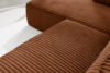 FEROX Duży rudy narożnik w tkaninie sztruks lewy rudy - zdjęcie 11