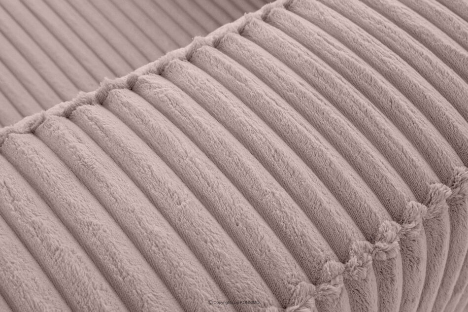 FEROX Duży różowy narożnik w tkaninie sztruks lewy różowy - zdjęcie 8