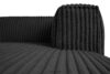 FEROX Duży czarny narożnik w tkaninie sztruks prawy czarny - zdjęcie 5