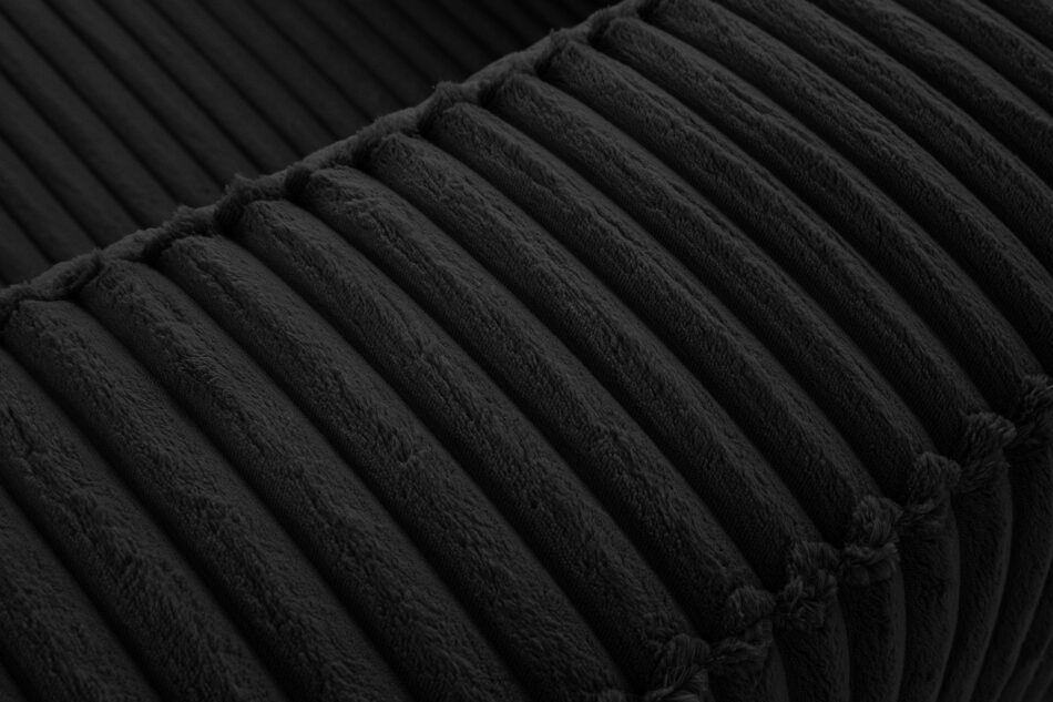 FEROX Duży czarny narożnik w tkaninie sztruks prawy czarny - zdjęcie 8