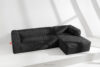 FEROX Duży czarny narożnik w tkaninie sztruks prawy czarny - zdjęcie 12