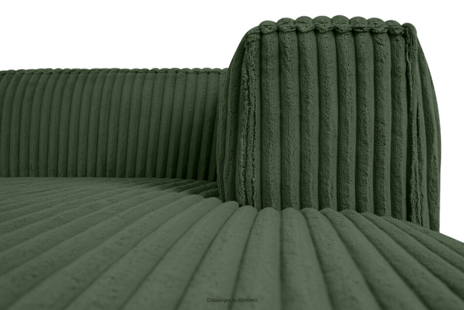 FEROX Duży ciemny zielony narożnik w tkaninie sztruks prawy ciemny zielony - zdjęcie 4