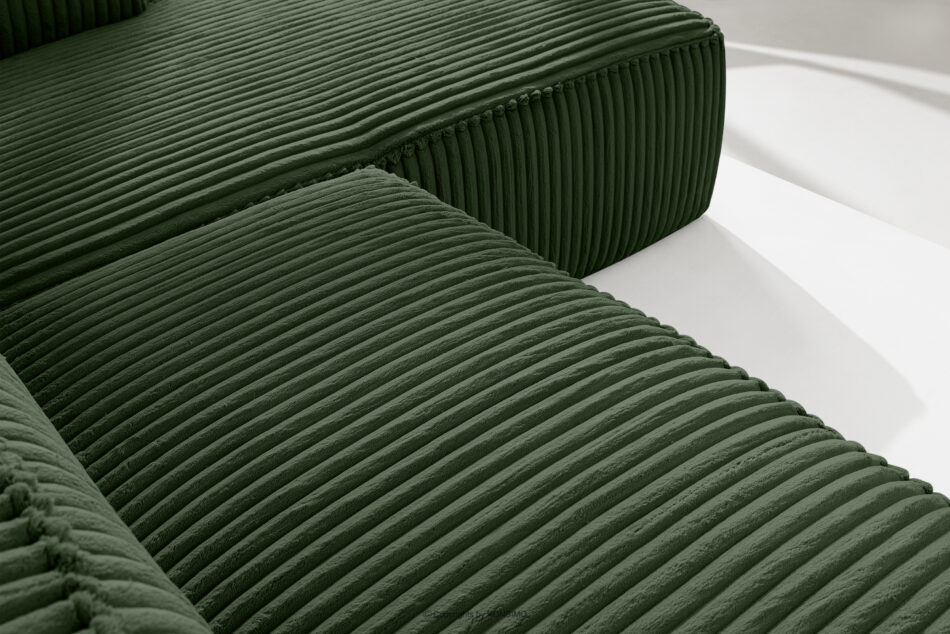 FEROX Duży ciemny zielony narożnik w tkaninie sztruks prawy ciemny zielony - zdjęcie 10