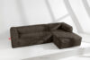 FEROX Duży brązowy narożnik w tkaninie sztruks prawy brązowy - zdjęcie 12