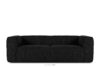 FEROX Duża czarna sofa w tkaninie sztruks czarny - zdjęcie 1