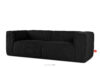FEROX Duża czarna sofa w tkaninie sztruks czarny - zdjęcie 3