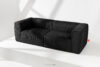 FEROX Duża czarna sofa w tkaninie sztruks czarny - zdjęcie 2