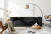 FEROX Duża czarna sofa w tkaninie sztruks czarny - zdjęcie 13