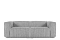 Duża jasnoszara sofa w tkaninie sztruks
