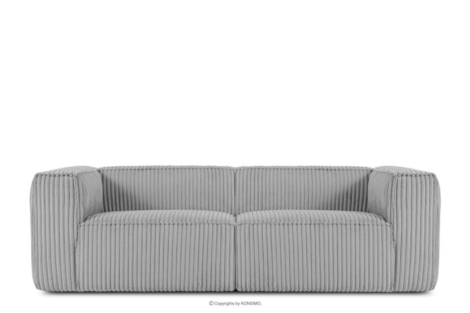 FEROX Duża jasnoszara sofa w tkaninie sztruks jasny szary - zdjęcie 0