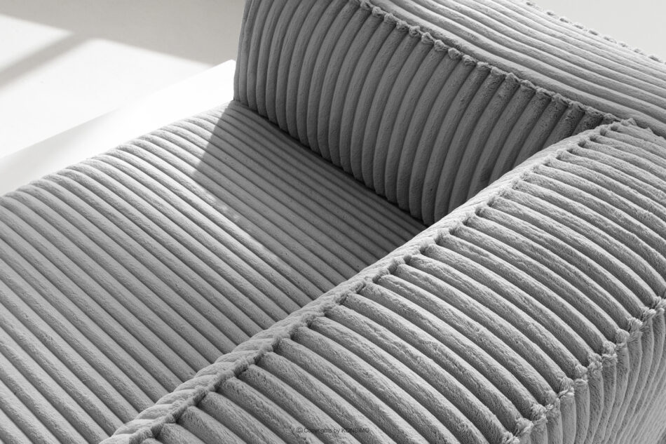 FEROX Duża jasnoszara sofa w tkaninie sztruks jasny szary - zdjęcie 8