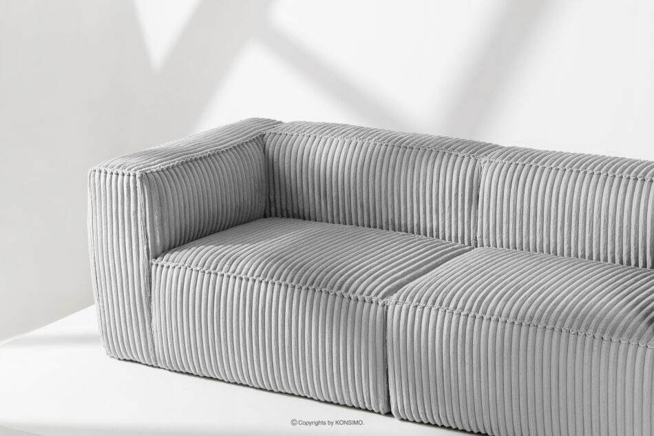 FEROX Duża jasnoszara sofa w tkaninie sztruks jasny szary - zdjęcie 10