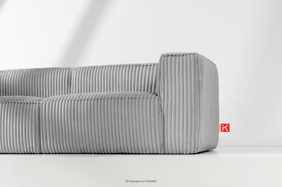 FEROX Duża jasnoszara sofa w tkaninie sztruks jasny szary - zdjęcie 11