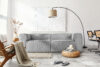 FEROX Duża jasnoszara sofa w tkaninie sztruks jasny szary - zdjęcie 13