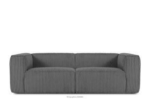 FEROX, https://konsimo.pl/kolekcja/ferox/ Duża ciemnoszara sofa w tkaninie sztruks ciemny szary - zdjęcie