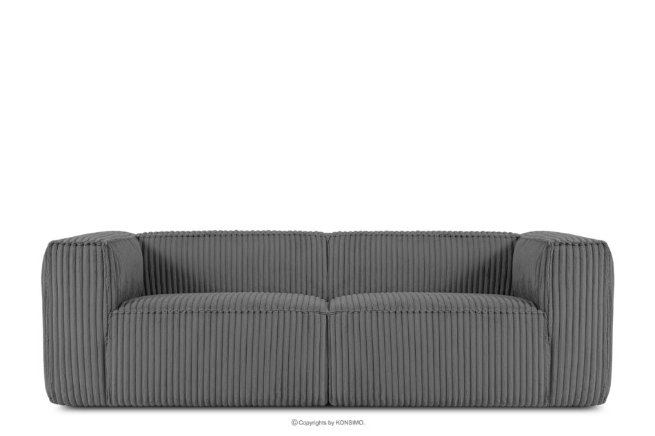 FEROX Duża ciemnoszara sofa w tkaninie sztruks ciemny szary - zdjęcie 0