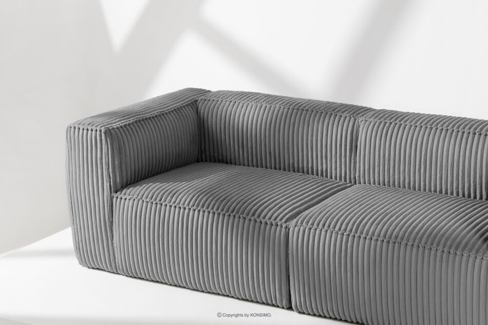 FEROX Duża ciemnoszara sofa w tkaninie sztruks ciemny szary - zdjęcie 10