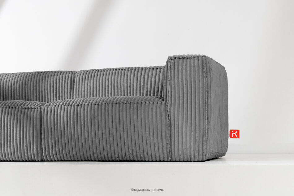 FEROX Duża ciemnoszara sofa w tkaninie sztruks ciemny szary - zdjęcie 11