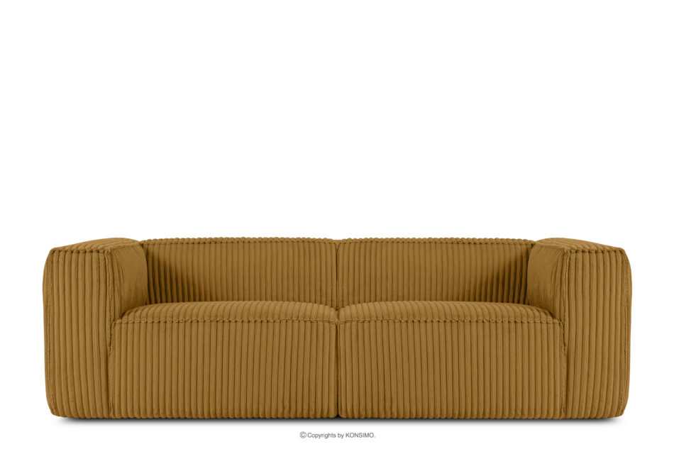 FEROX Duża żółta sofa w tkaninie sztruks żółty - zdjęcie 0