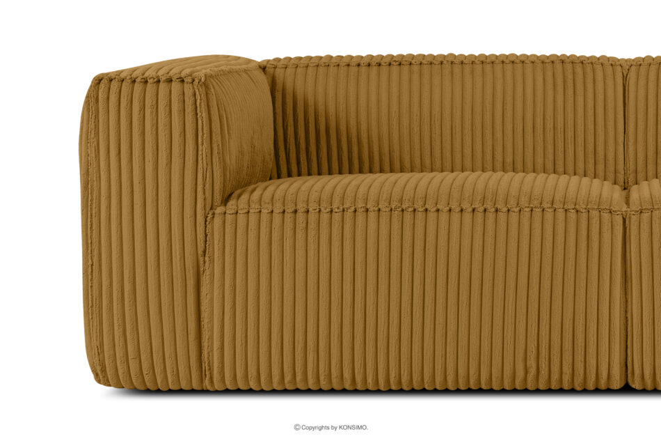 FEROX Duża żółta sofa w tkaninie sztruks żółty - zdjęcie 4