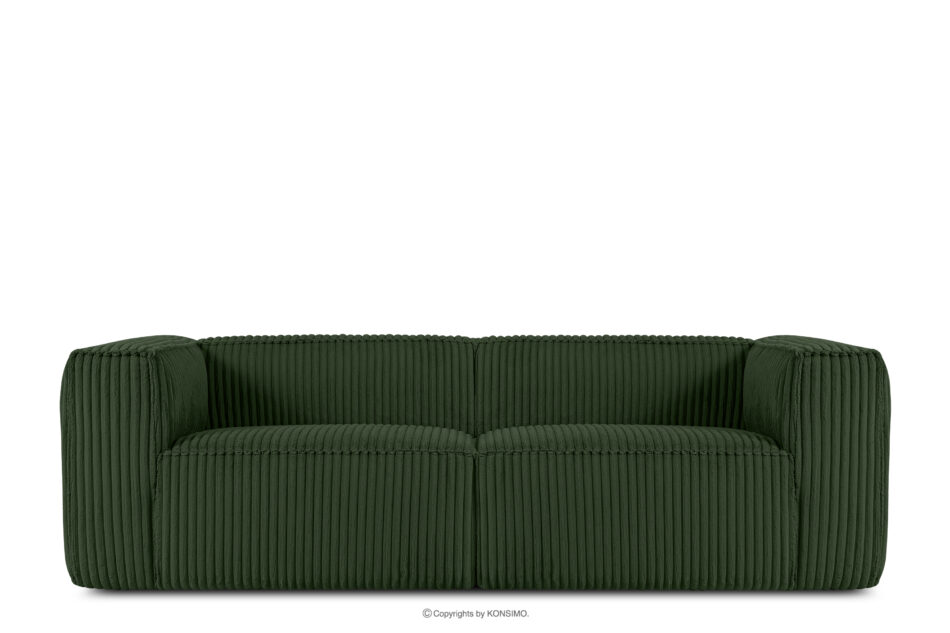 FEROX Duża ciemnozielona sofa w tkaninie sztruks ciemny zielony - zdjęcie 0