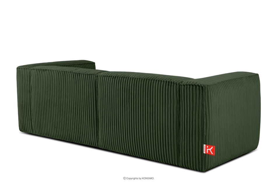 FEROX Duża ciemnozielona sofa w tkaninie sztruks ciemny zielony - zdjęcie 3