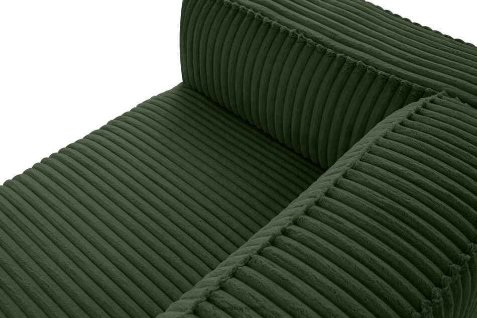 FEROX Duża ciemnozielona sofa w tkaninie sztruks ciemny zielony - zdjęcie 5