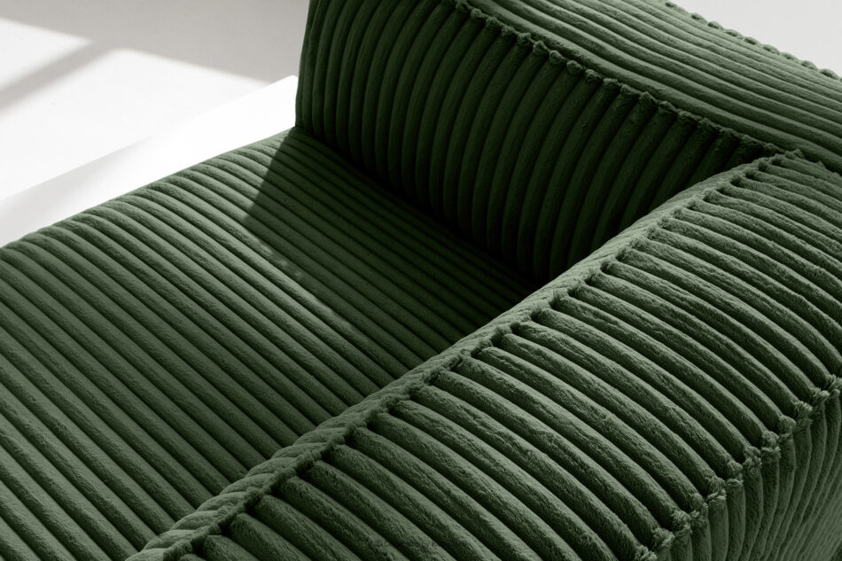 FEROX Duża ciemnozielona sofa w tkaninie sztruks ciemny zielony - zdjęcie 8