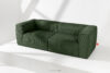 FEROX Duża ciemnozielona sofa w tkaninie sztruks ciemny zielony - zdjęcie 2