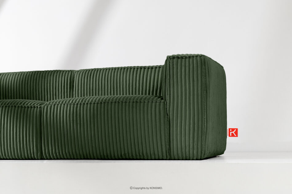 FEROX Duża ciemnozielona sofa w tkaninie sztruks ciemny zielony - zdjęcie 11