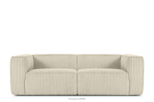 FEROX, https://konsimo.pl/kolekcja/ferox/ Duża kremowa sofa w tkaninie sztruks kremowy - zdjęcie