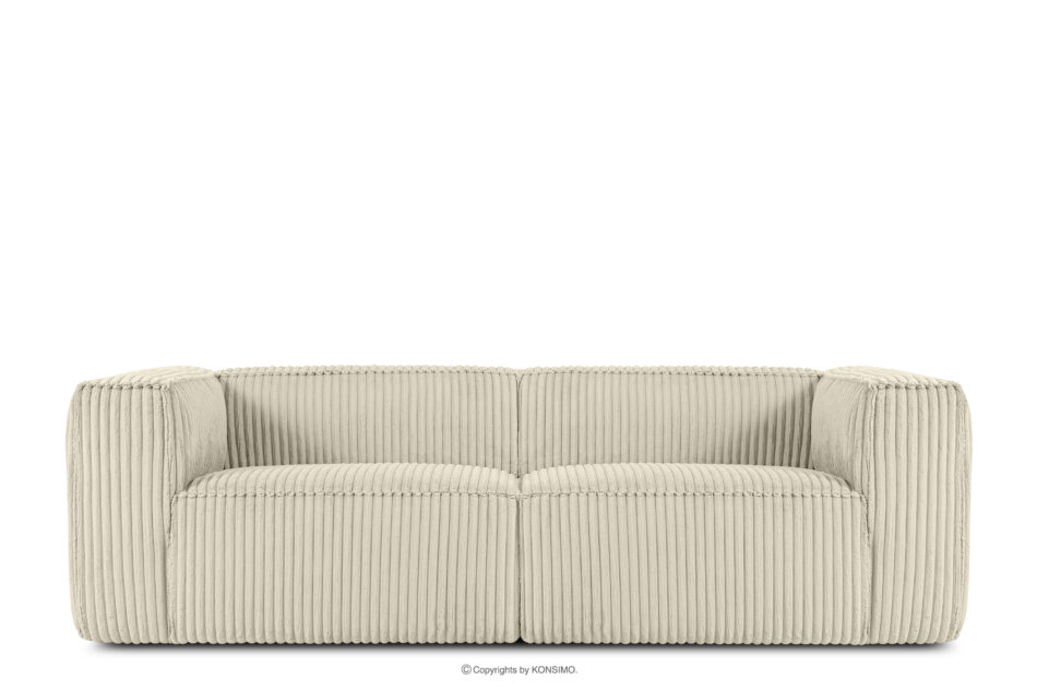 FEROX Duża kremowa sofa w tkaninie sztruks kremowy - zdjęcie 0