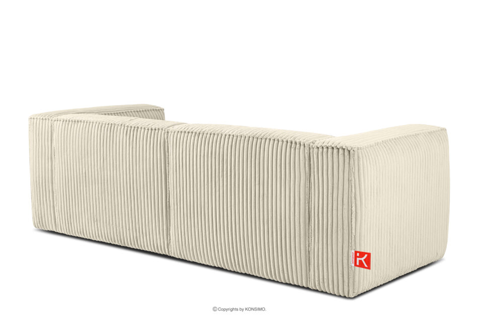 FEROX Duża kremowa sofa w tkaninie sztruks kremowy - zdjęcie 3