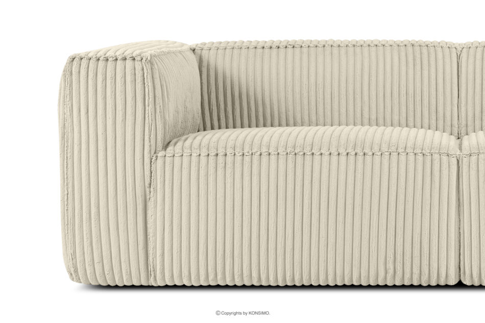 FEROX Duża kremowa sofa w tkaninie sztruks kremowy - zdjęcie 4