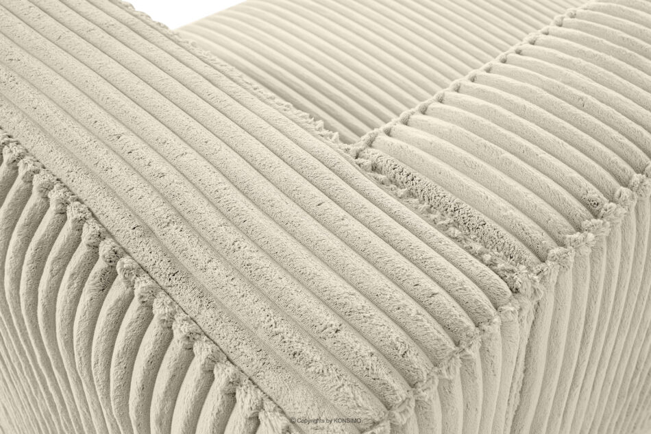 FEROX Duża kremowa sofa w tkaninie sztruks kremowy - zdjęcie 7