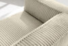 FEROX Duża kremowa sofa w tkaninie sztruks kremowy - zdjęcie 9