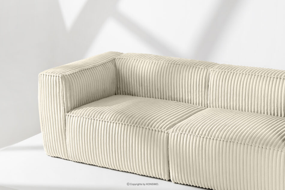 FEROX Duża kremowa sofa w tkaninie sztruks kremowy - zdjęcie 10