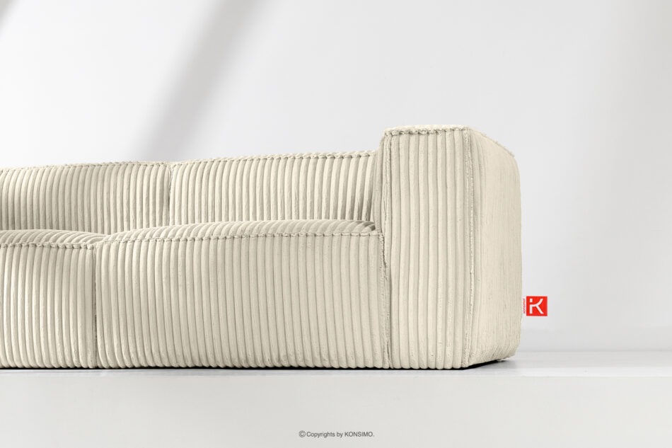 FEROX Duża kremowa sofa w tkaninie sztruks kremowy - zdjęcie 11