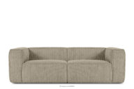 Duża beżowa sofa w tkaninie sztruks