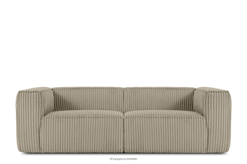 FEROX Duża bezowa sofa w tkaninie sztruks beżowy - zdjęcie 0