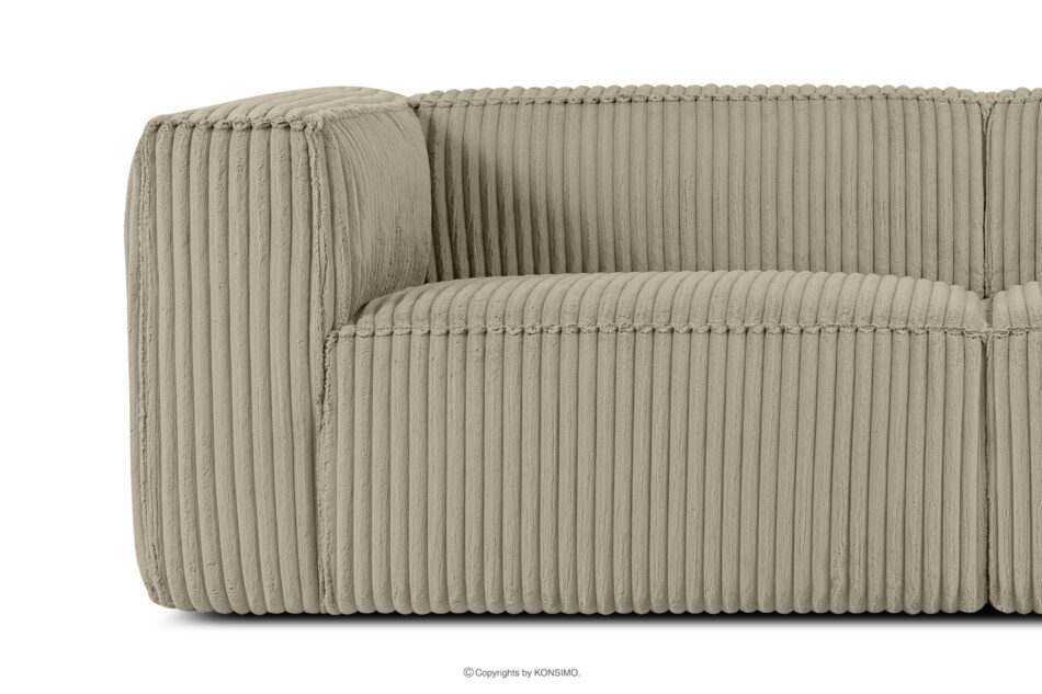 FEROX Duża bezowa sofa w tkaninie sztruks beżowy - zdjęcie 4