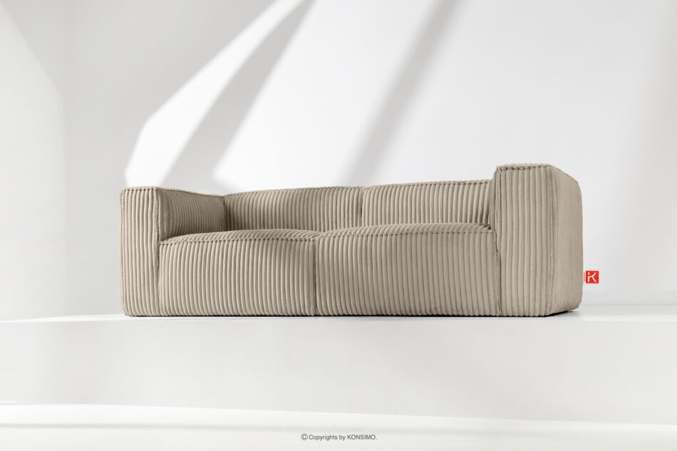 FEROX Duża bezowa sofa w tkaninie sztruks beżowy - zdjęcie 9
