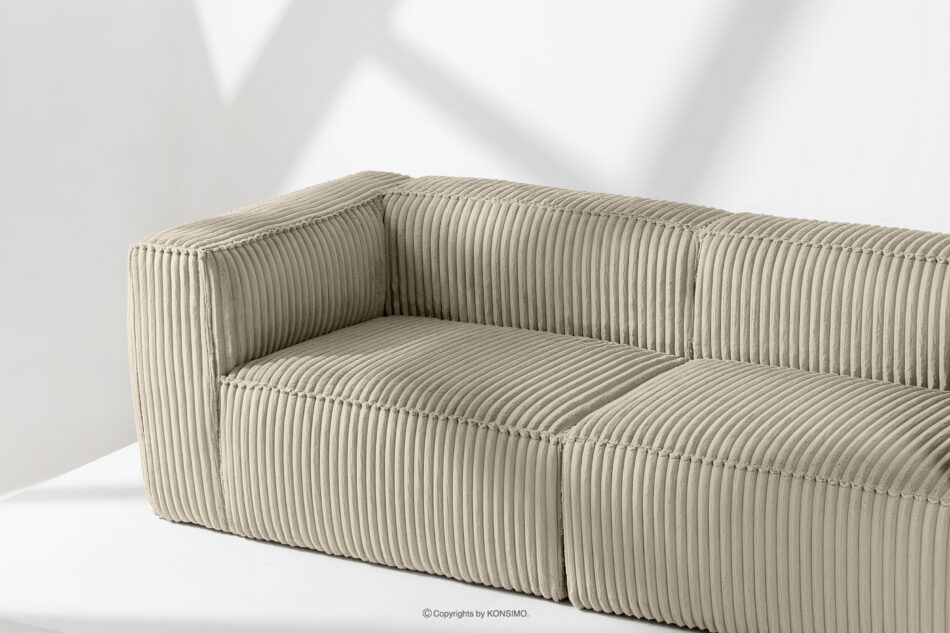 FEROX Duża bezowa sofa w tkaninie sztruks beżowy - zdjęcie 10
