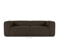 Duża brążowa sofa w tkaninie sztruks