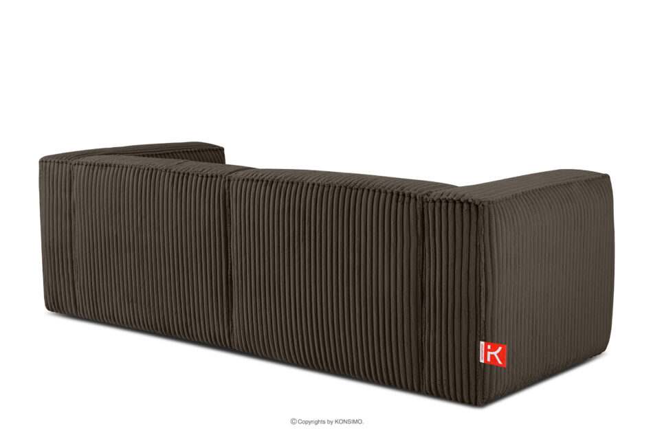 FEROX Duża brążowa sofa w tkaninie sztruks brązowy - zdjęcie 3