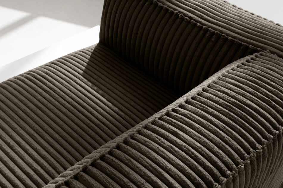 FEROX Duża brążowa sofa w tkaninie sztruks brązowy - zdjęcie 8