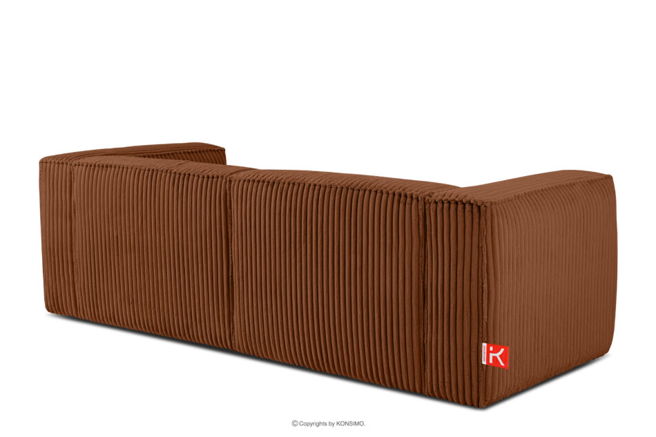 FEROX Duża ruda sofa w tkaninie sztruks rudy - zdjęcie 3