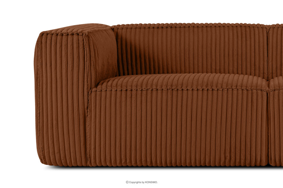 FEROX Duża ruda sofa w tkaninie sztruks rudy - zdjęcie 4