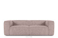 Duża różowa sofa w tkaninie sztruks